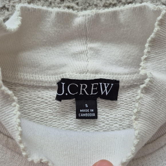 J. Crew Women's Nautical Terry Mock Neck Black & White Stripe Sweater Size Small - Picture 6 of 7